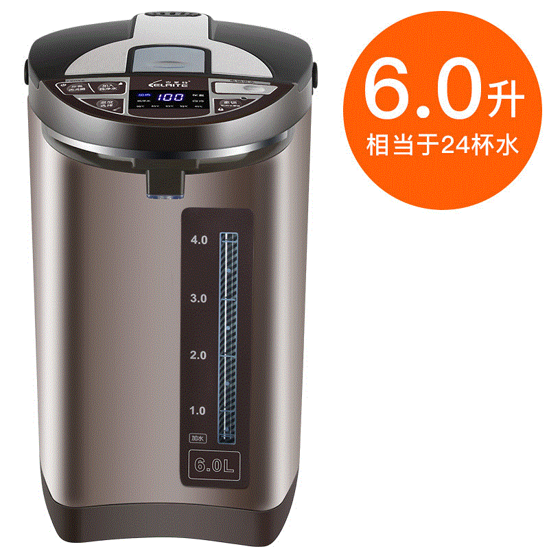 克萊特6.0L電熱水瓶 淘貨源熱銷熱水産品 大容量恒溫家用電開水瓶