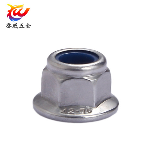 304 stainless steel nylon flange nut anti-loosening anti-slip locking outer hexagonal nut flat plate M4M5M8M10M12