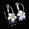 Acrylic earrings flower-shaped, flowered, Korean style