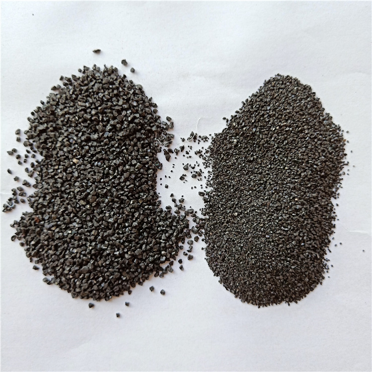 喷砂除锈用金刚砂 亮黑彩砂 鱼缸造景黑晶砂 研磨地坪黑色石英砂