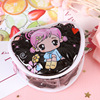 Children's cute hair accessory heart-shaped, wallet PVC with zipper, hair rope, Korean style