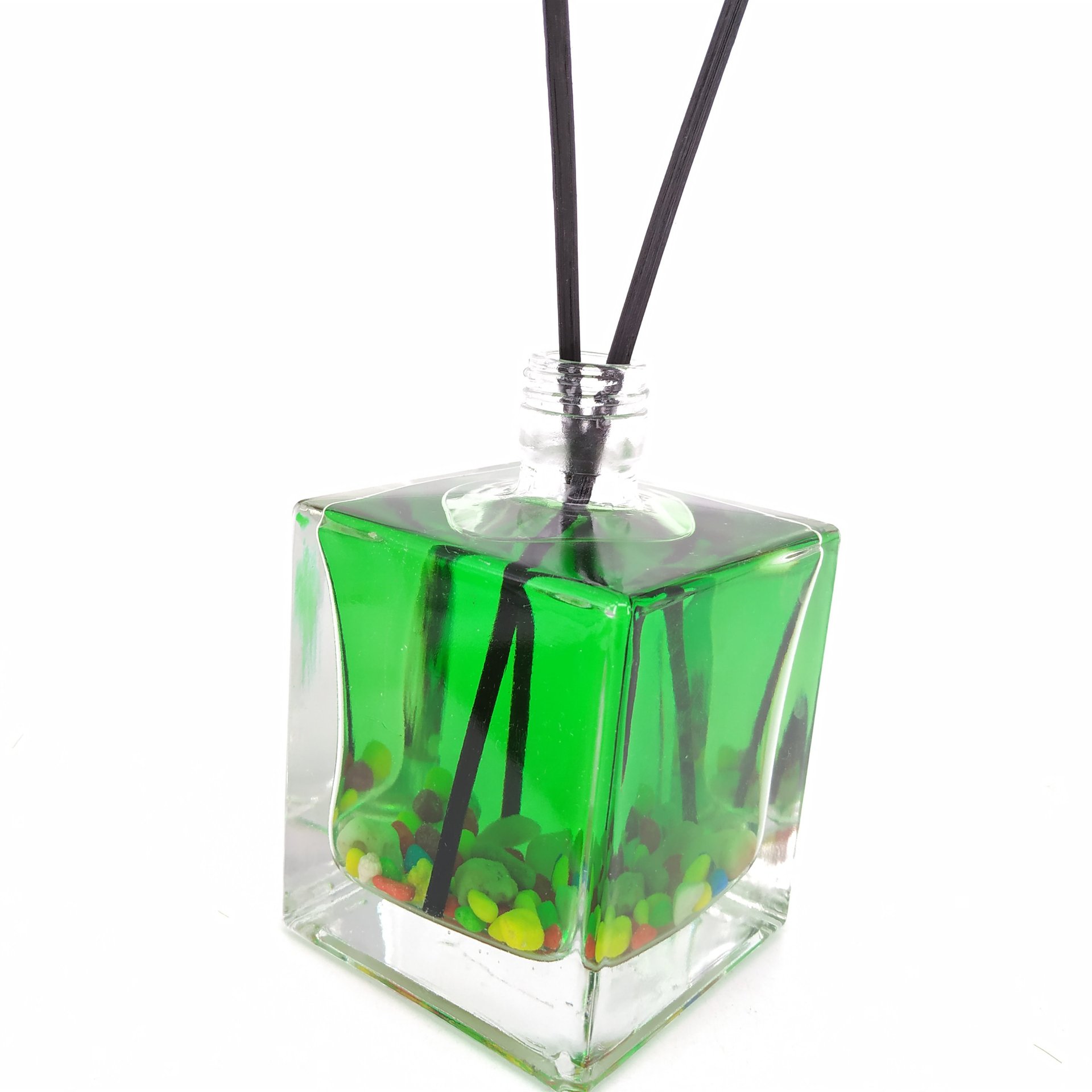 轻奢香薰瓶空瓶高颜值无火香薰瓶350ml香薰空瓶四方厚底玻璃瓶