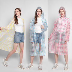 Non-Disposable EVA Raincoat Raincoat Adult Fashion Polka Dot Hiking Raincoat Factory Direct Sales Foreign Trade Wholesale Custom 