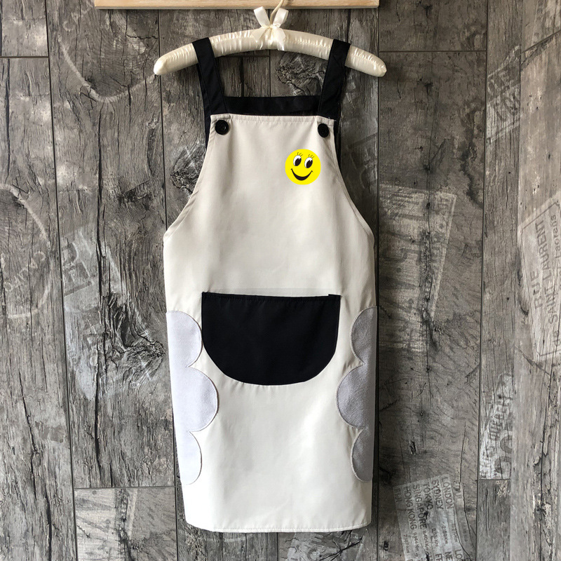 Delantal de mano borrable cocina de estilo coreano hogar lindo cocina creativa antiincrustante a prueba de aceite hombres y mujeres japoneses moda cintura