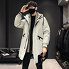 2019 winter Hooded Down Jackets man new pattern thickening keep warm fashion coat Korean Edition Solid Mid length version men's wear