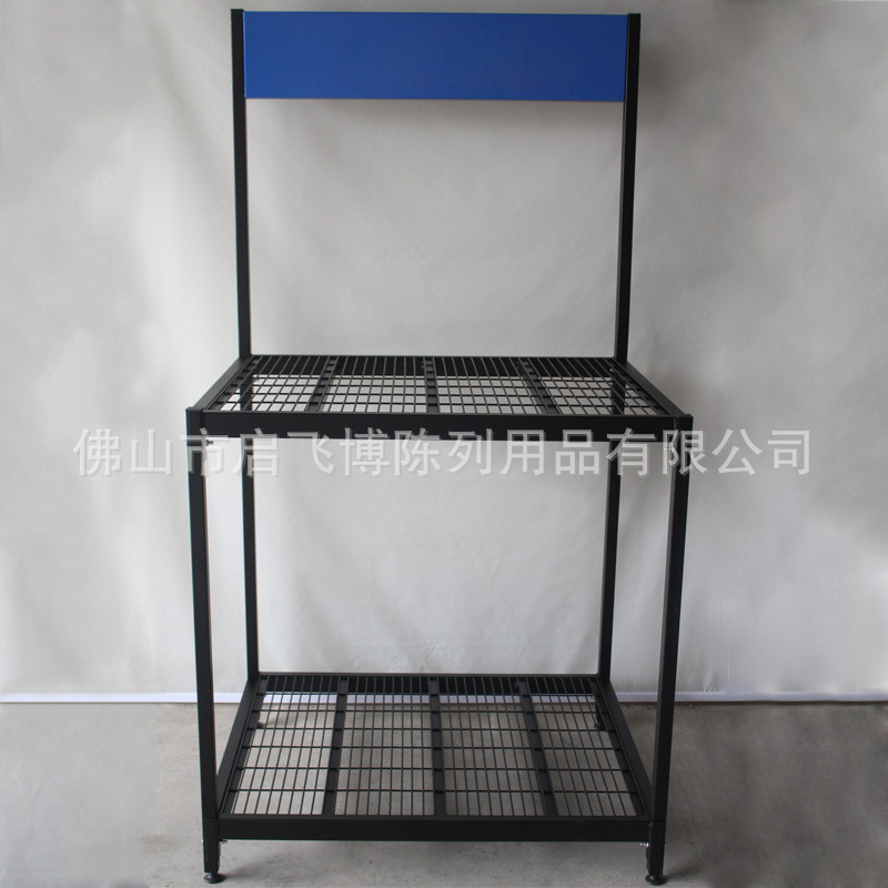 厂家定制 黑色网格货架展示架 超市货品陈列架 冷轧钢金属置物架