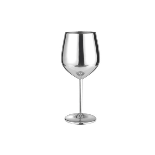 Cross-border exclusive bar KTV304 stainless steel red wine glass single-layer stem glass, durable cocktail glass 500ml