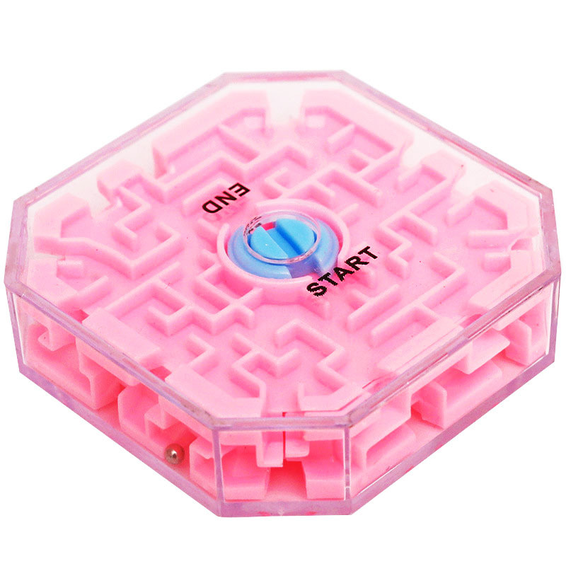 Mini Bola de equilibrio inteligencia para niños Bola de laberinto Juguete de descompresión 5,8 cm Juego de laberinto de diez lados fuera de laberinto