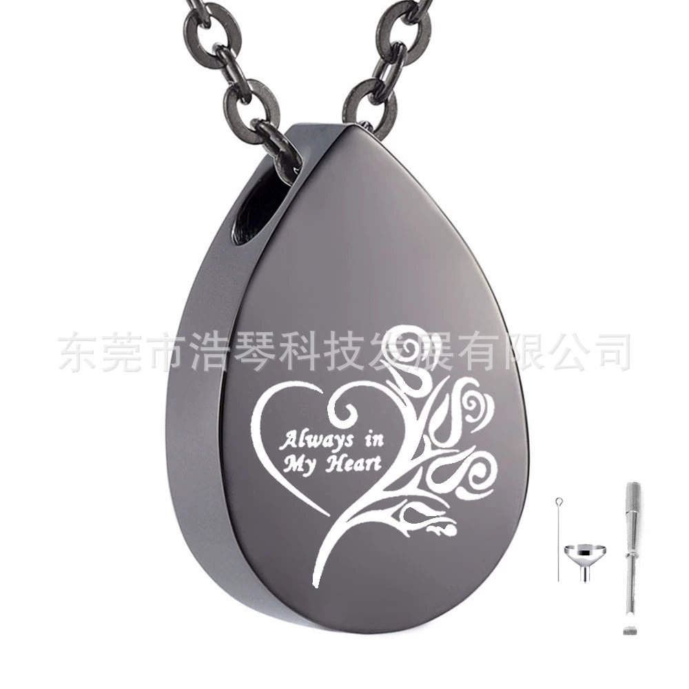 Мемориал домашнее животное волосы остаются кости пепел ожерелье капли воды в форме розы любовь пепла шкатулка кулон похороны ювелирные изделия