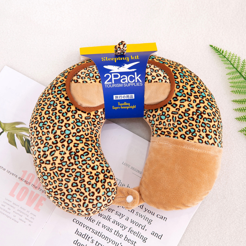 Almohada cervical creativa con diseño animal en forma de U con antifaz dos en uno regalo promocional personalizable