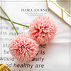 Single simulation flower dandelion small ball chrysanthemum fake flower living room potted flower arrangement wedding decoration small thorn ping -chrysanthemum