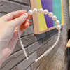 Summer hair accessory from pearl, headband for face washing, Korean style, simple and elegant design