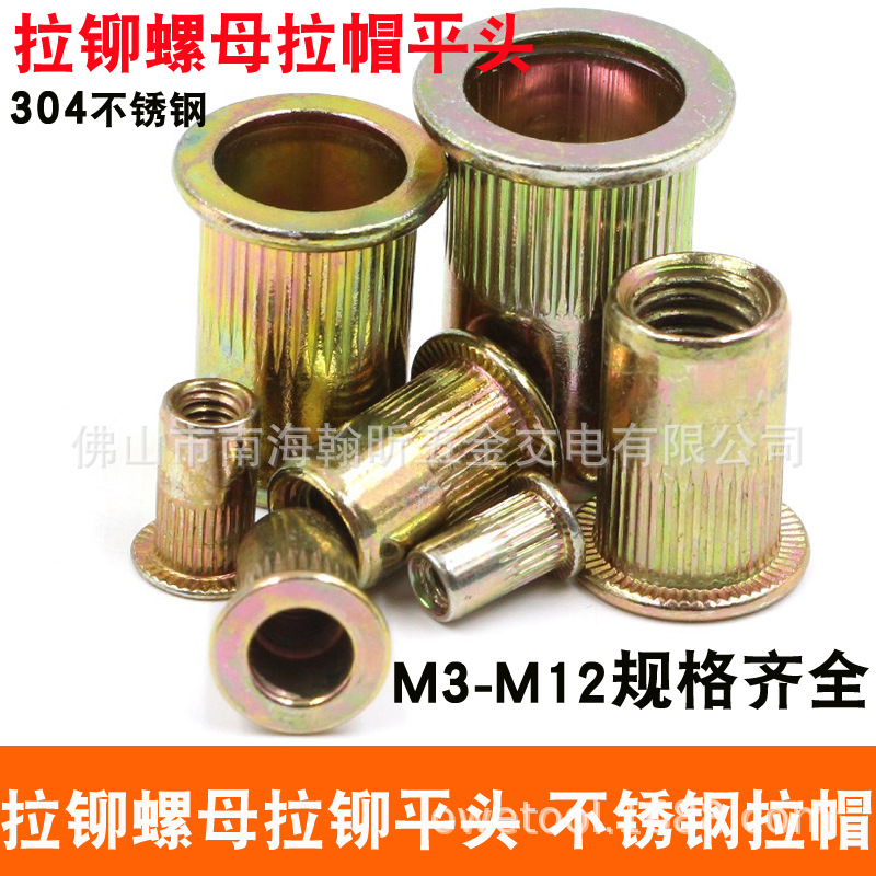 Rivet Nut Pull cap The first column Nut Knurled Rivet Nut rivet M3M4M5M6M8M10