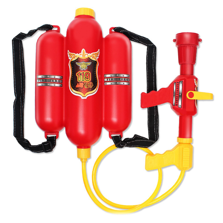 Foreign Trade Children's fire backpack water gun toy summer beach water toy pull-out high pressure water gun