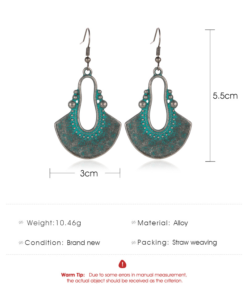 Fashion Sector Alloy Plating Women's Drop Earrings 1 Pair display picture 1