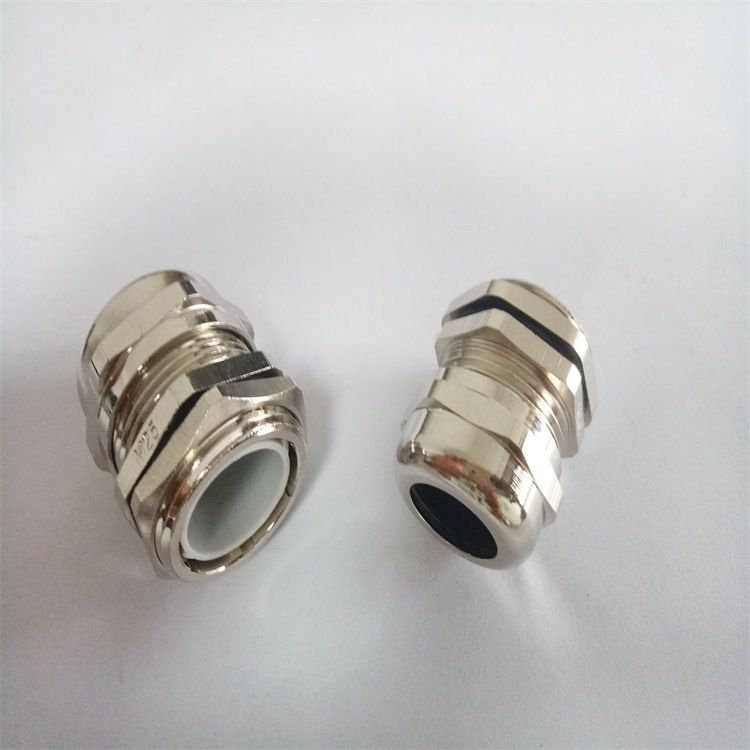 合肥外迫式铜镀镍电缆接头 PG16金属防水电缆接头厂家