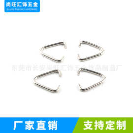 厂家供应1.0*10开口金属不锈钢三角扣DIY三角夹扣电镀铁线箱包扣