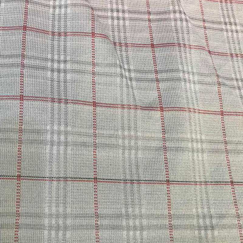 厂家供应 提花针织粗针毛线布 格子印花毛线布现货 批发