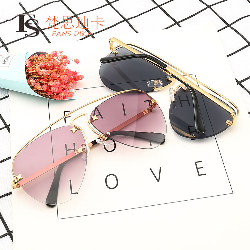 2019新款太陽鏡批發時尚無框太陽眼鏡男女同款墨鏡女遮陽眼鏡3006