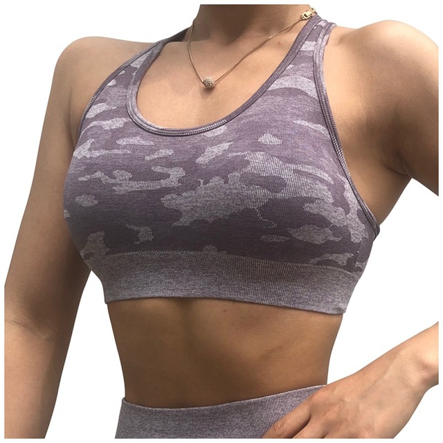 Camouflage Sports Underwear Fast-drying Shock Absorption Running Fitness Bra