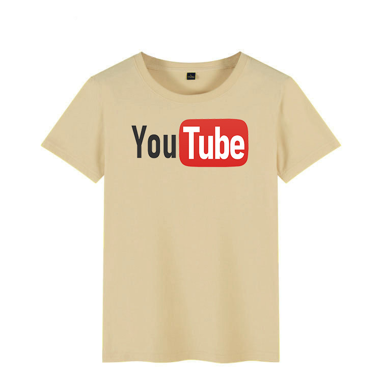 T-shirt col rond en coton femmes Youtube - Ref 3423536 Image 45