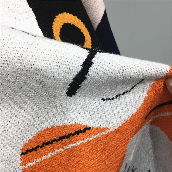 Men's Wool Sweater With Cat Pattern Round Neck Couple Knit Top_voghion.com