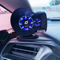 Magician OBD LCD instrument panel car modification multifunctional head up display speed, water temperature, turbine voltage meter