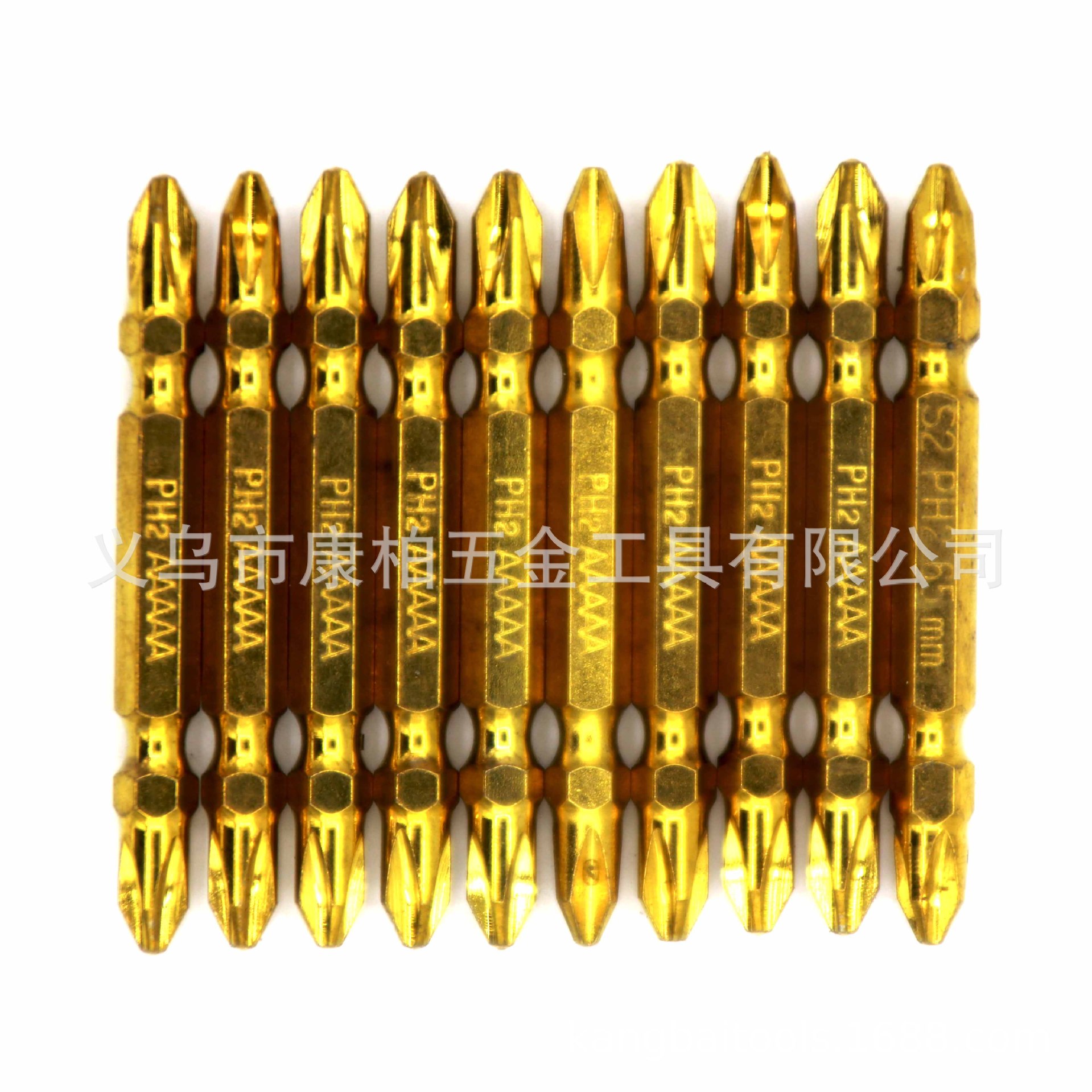 强磁性电动十字螺丝批头气动批咀风批头65mm*PH2双头十字螺丝批头