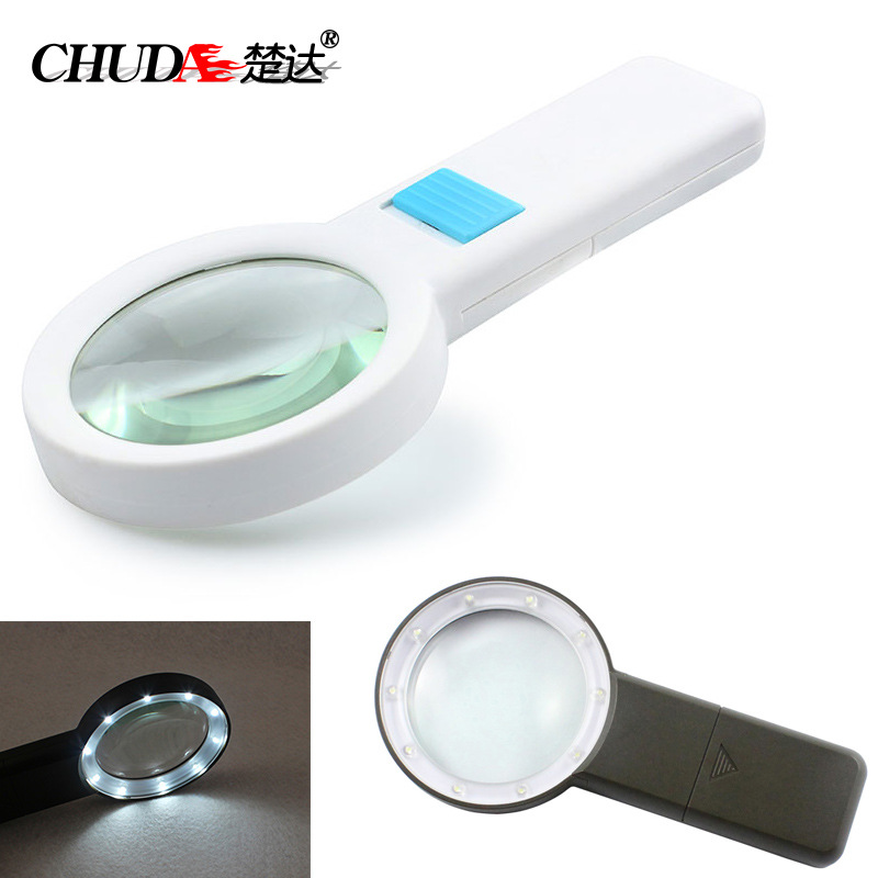 Magnifying glass with light