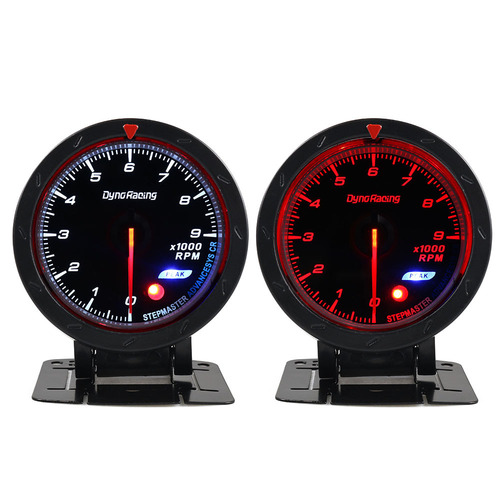 Car modified 60MM revolution meter 12V universal high-speed stepper motor with bracket black face meter red and white light