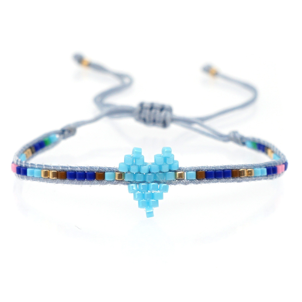 Simple Bohemian Miyuki Rice Beads Handwoven Love Beaded Braceletpicture3
