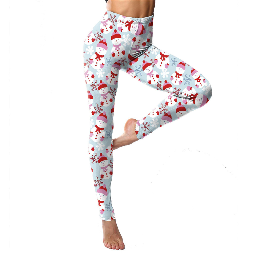 182g Weight Ankle-Length Pants Length Spandex, Polyester Fabric Type High Waist Waist Line Leggings Pants Type Stretchy Elasticity Daily Occasion Breathable Function Skinny Fit Type Christmas Festival Snowflake Pattern Winter, Autumn Season Women'S Gender Simple Style Style Women'S Daily Simple Style Snowflake Ankle-Length Leggings 86