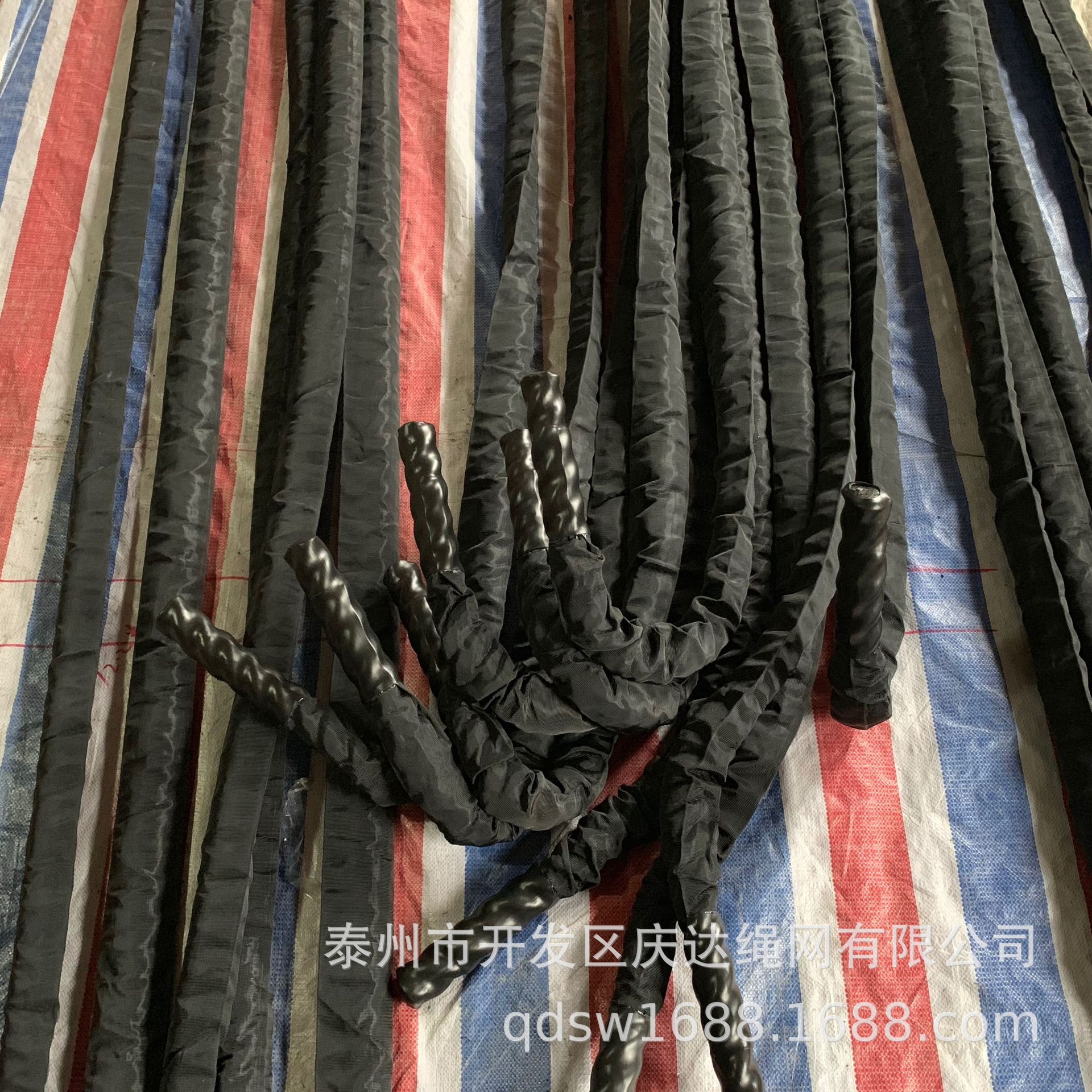 供应 加 凯夫拉 尼龙全保护套的格斗绳 搏斗绳 健身绳 战斗甩大绳