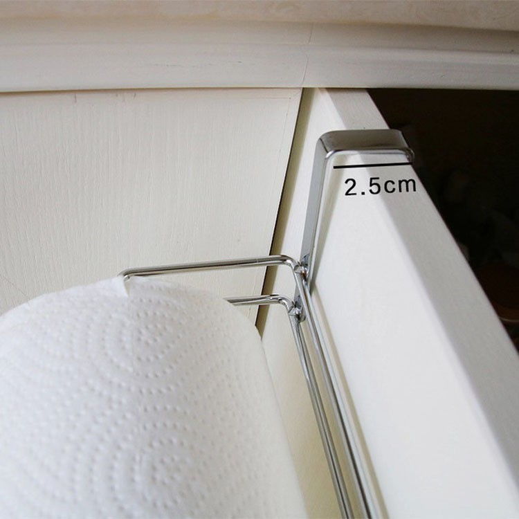 工厂批发加长创意厨房纸巾架 浴室橱柜卷纸架金属卷纸架挂免打孔