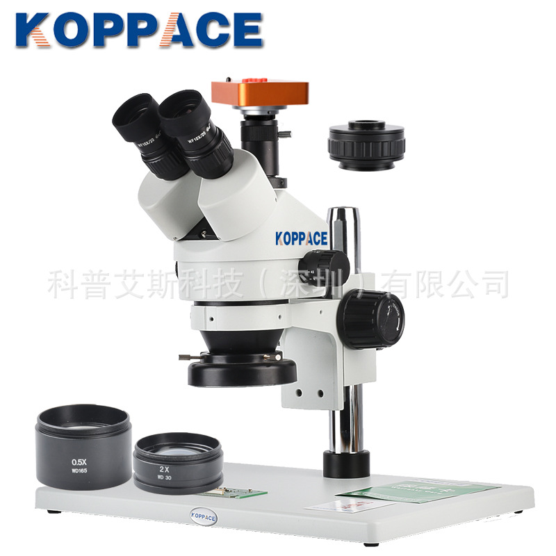 厂家销售大底座三目电子显微镜2100万像素HDMI高清手机维修显微镜