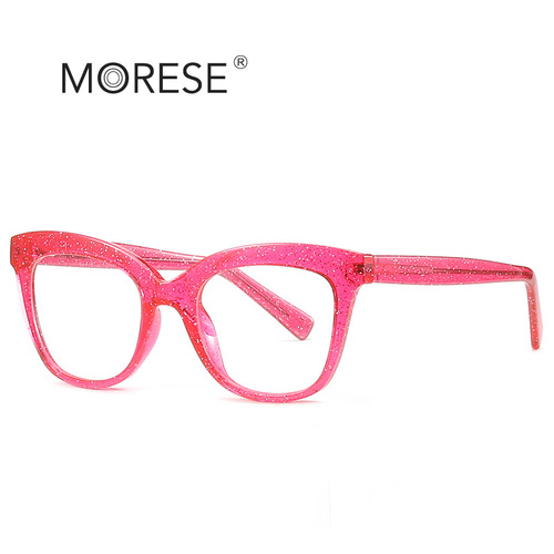 Cross-border eBay frame fashion sparkly tr90 glasses CP spring pin plug anti-blue light flat glasses for women 2017