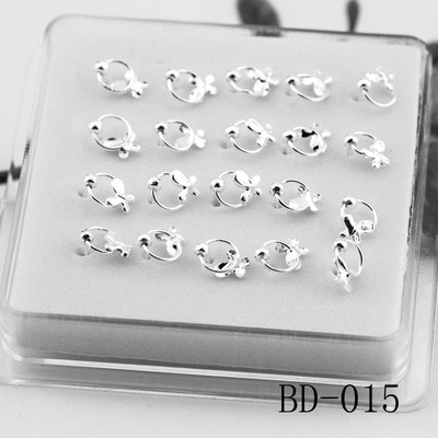 Foreign trade explosion models Refinement fashion Pendant Smart butterfly Nose nail Silver Nose Ring Ornament Puncture jewelry