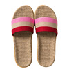 Slide, straw summer non-slip slippers suitable for men and women for beloved indoor, cotton and linen