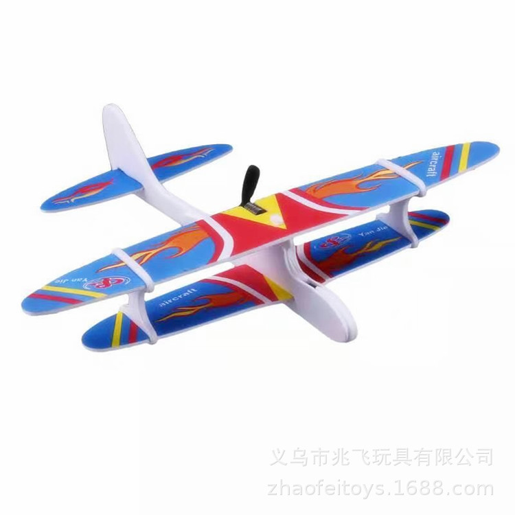 厂家带灯EPP电动手抛泡沫飞机USB充电回旋滑翔机航模飞机儿童玩具详情20
