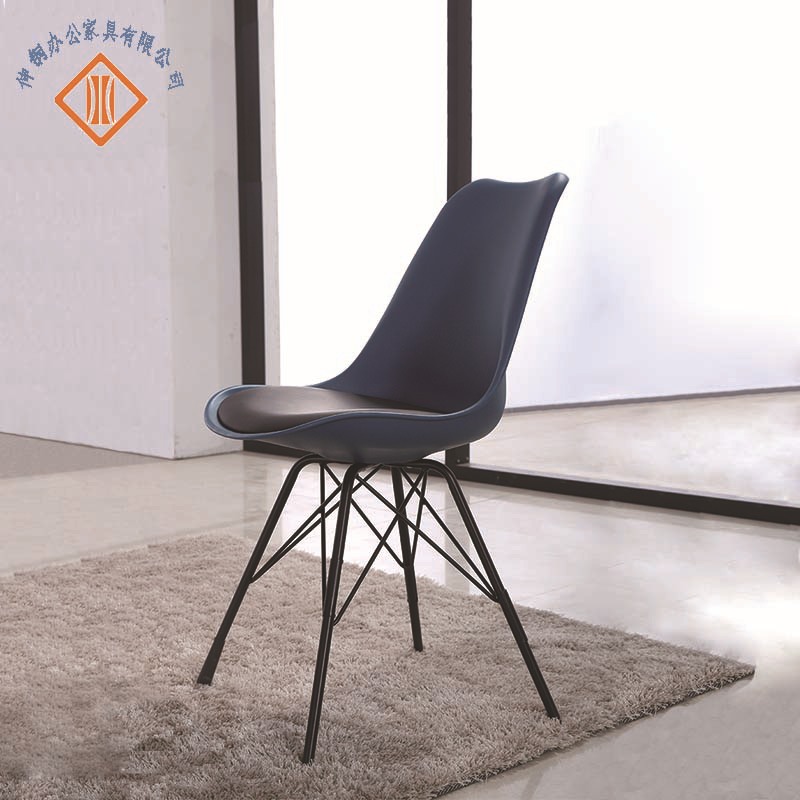 休闲椅咖啡厅餐椅职员培训会议客靠背塑料洽谈椅东莞办公家具定制|ms