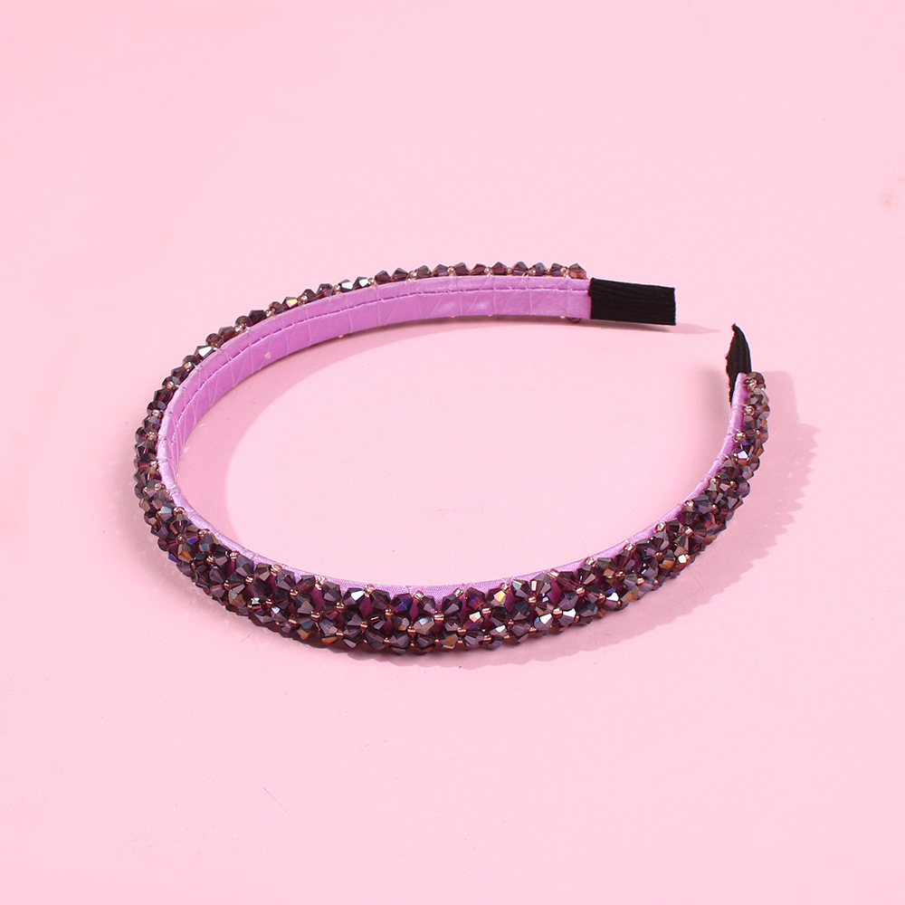 Headband Female Crystal Diamond Simple Wild Exaggerated Hairpin Adult Headdress display picture 13