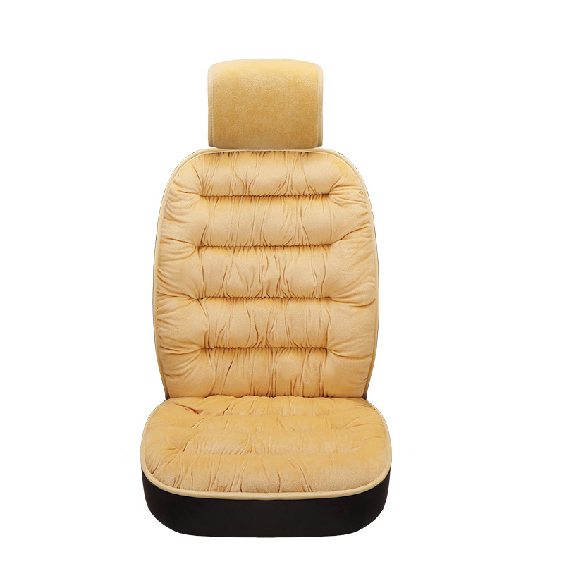 Autumn And Winter Warmth Seat Cushion Cover Single Piece With Backrest Thick Plush Car Seat Cushion