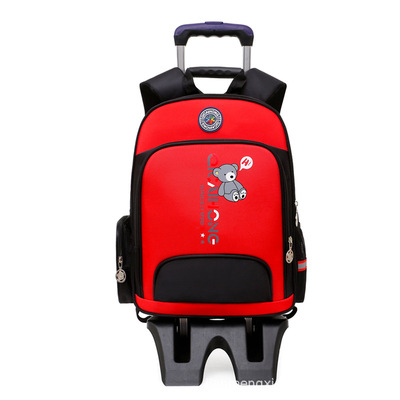Manufactor Direct selling new pattern Little Bear Trolley bags pupil Children's bag 16 grade Removable Backpack