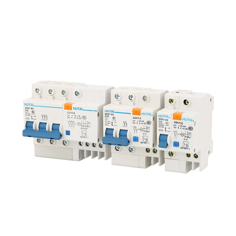 Автоматический выключатель утечки DZ47LE, миниатюрный, 1P/2P, для бытовой защиты, 40-63А, интеллектуальный выключатель защиты