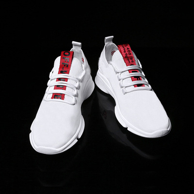 2019 new pattern Spring Men's Shoes man Jacobs leisure time comfortable letter Korean Edition White shoes Sport shoes men