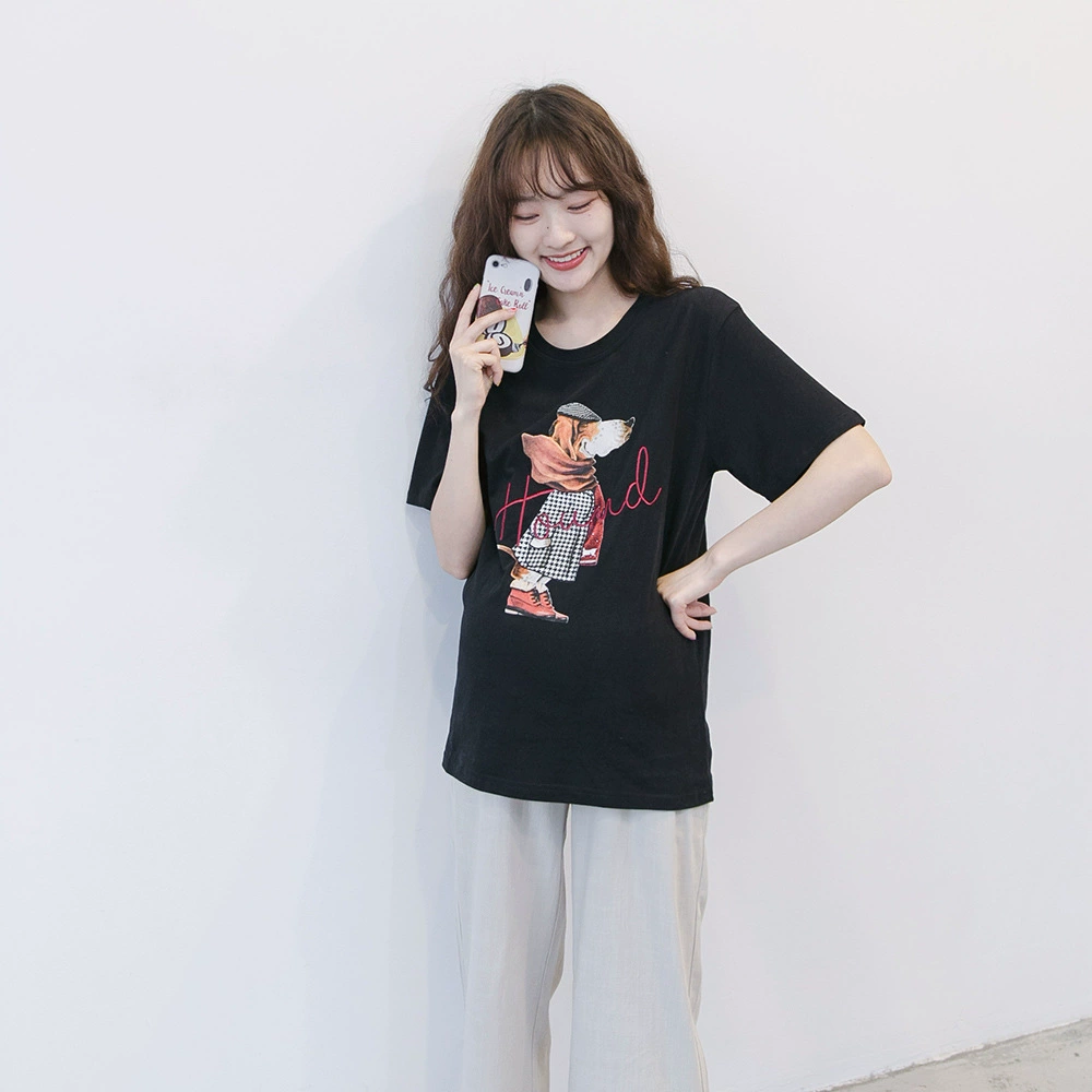 2019 летняя Модная Повседневная Футболка для беременных, топ для беременных, с коротким рукавом, прилив, волосы поколения