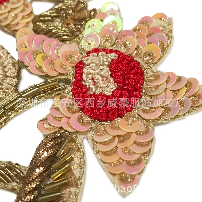 手缝刺绣服装胸章 背包布贴 印度丝立体刺绣章仔 源头厂家-阿里巴巴