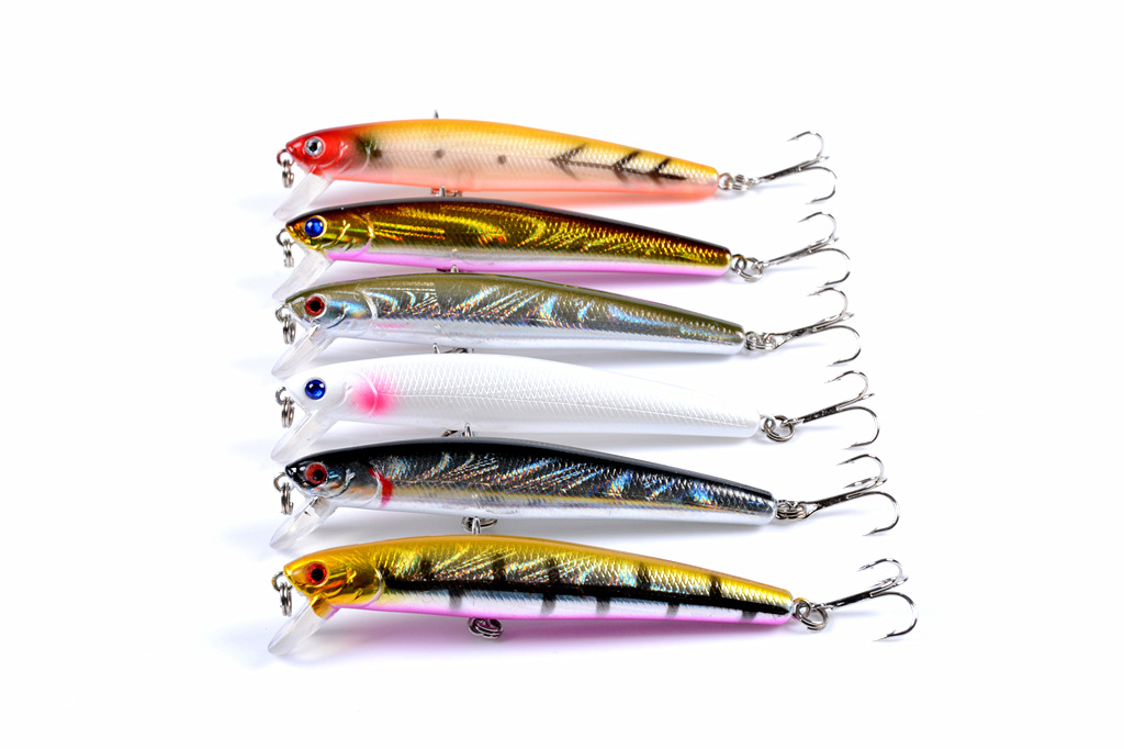 Sinking Minnow Fishing Lures Hard Plastic Baits Fresh Water Bass Swimbait Tackle Gear