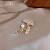 Brooch, zirconium from pearl, pin, suit lapel pin, decorations, micro incrustation, diamond encrusted, South Korea