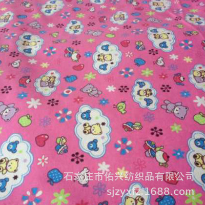 goods in stock activity printing 20*10 40*42 155gsm Flannel Bleach printing goods in stock